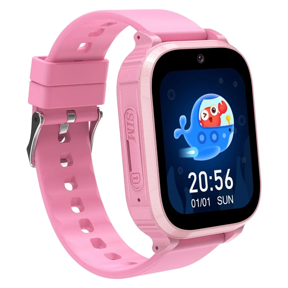 DH25 HD Camera 4G Video Call GPS Smart Watch for Kids 1.83 Inch IPS Screen SOS Emergency Wristwatch (Europe  /  Asia  /  Africa Version) - Pink - 2
