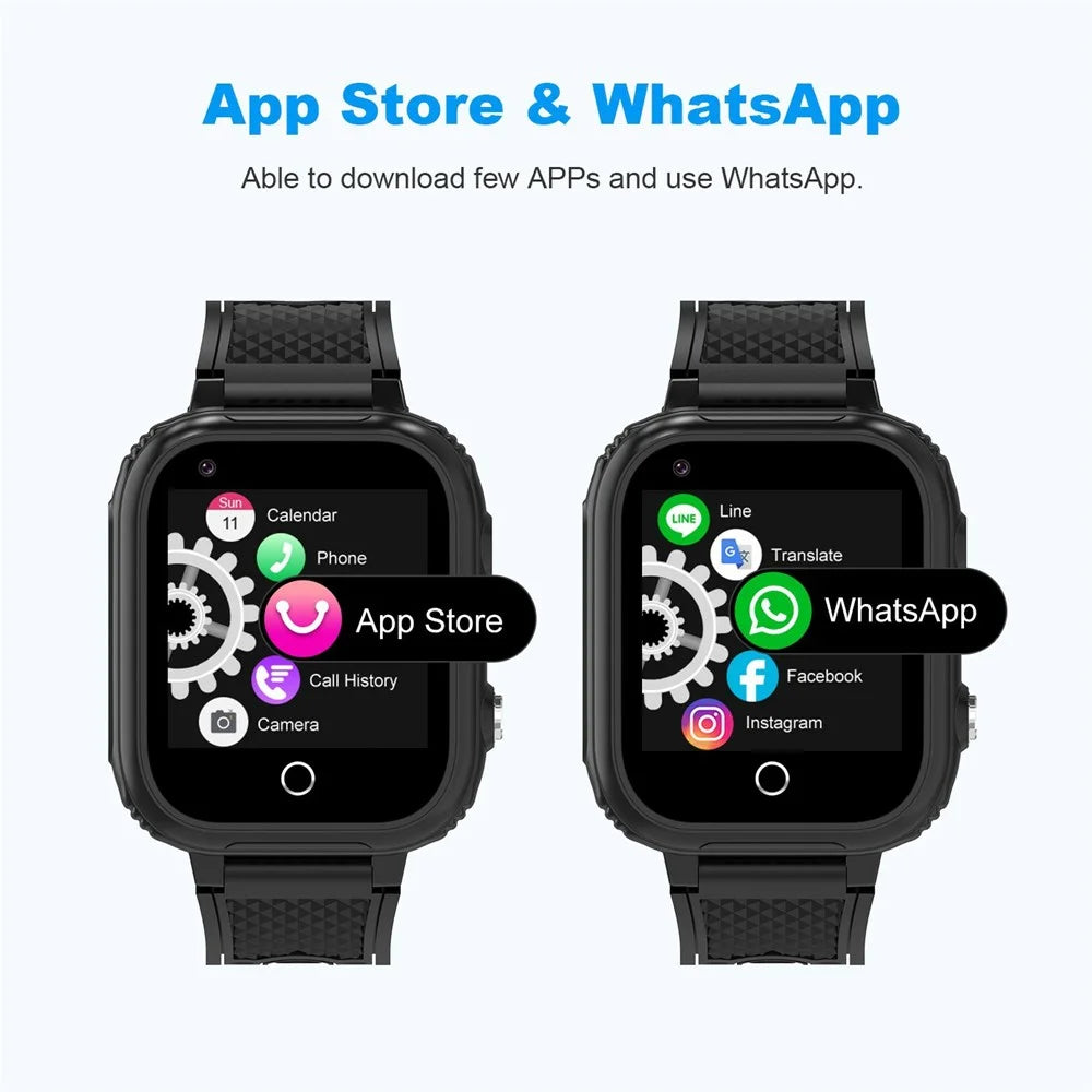 D9 For Kids 4G Video Call Android Smart Watch 1.83 Inch IPS Screen GPS Tracking SOS Children Wristwatch, 2+16GB - Pink - 7