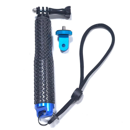 19 Inch Aluminum Selfie Stick For GoPro  /  DJI  /  Insta360 Action Camera Extendable Monopod 1 / 4 Screw Mount - Blue - 1