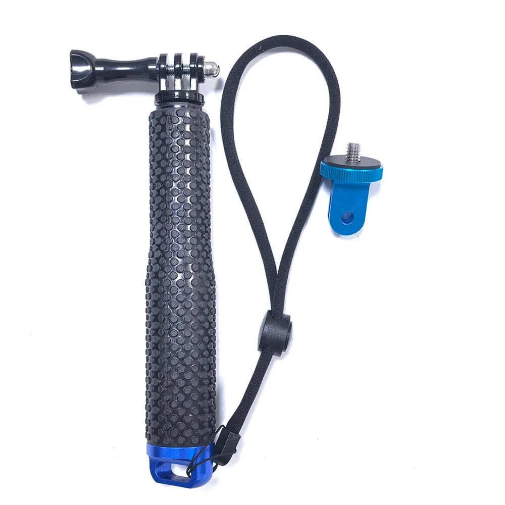 19 Inch Aluminum Selfie Stick For GoPro  /  DJI  /  Insta360 Action Camera Extendable Monopod 1 / 4 Screw Mount - Blue - 2