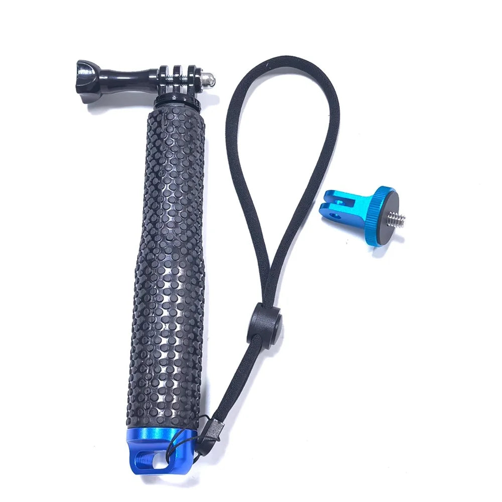 19 Inch Aluminum Selfie Stick For GoPro  /  DJI  /  Insta360 Action Camera Extendable Monopod 1 / 4 Screw Mount - Blue - 3