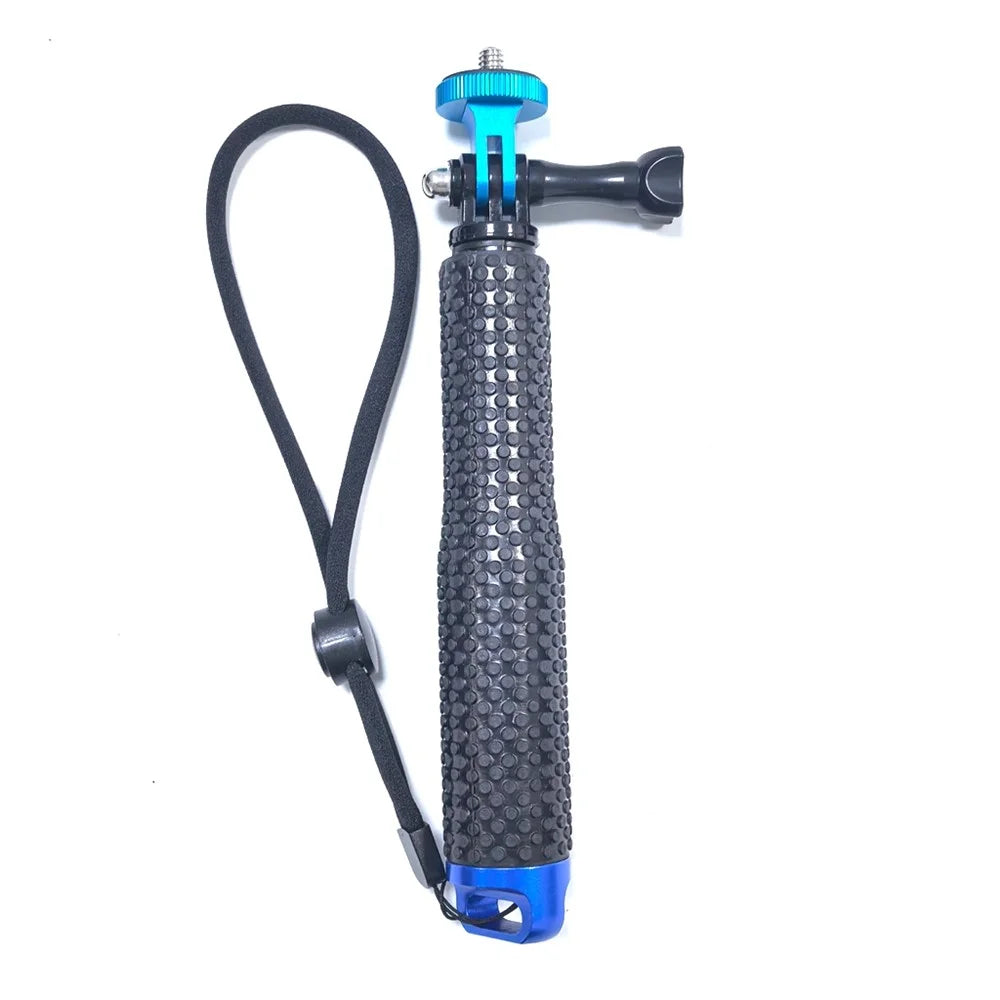 19 Inch Aluminum Selfie Stick For GoPro  /  DJI  /  Insta360 Action Camera Extendable Monopod 1 / 4 Screw Mount - Blue - 4