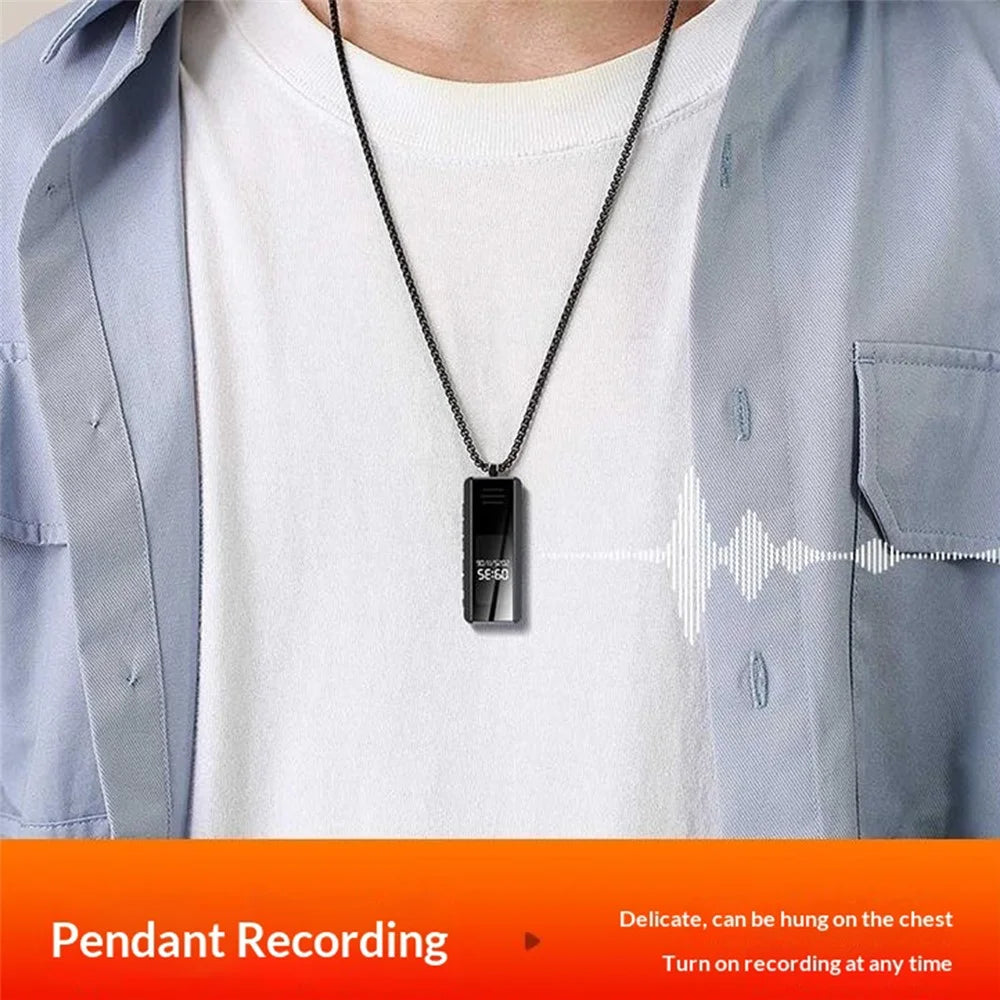 B200 8GB Clip-on Voice Recorder Noise Reduction 1.47 inch Mini Lavalier Recorder - Black - 5