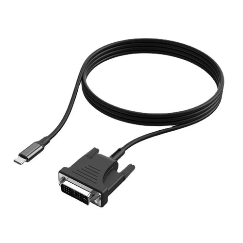 HC-65 USB 3.1 Type-C to DVI Adapter Cable 1080P Video Cable for MacBook Laptop Monitor Projector - Black - 1