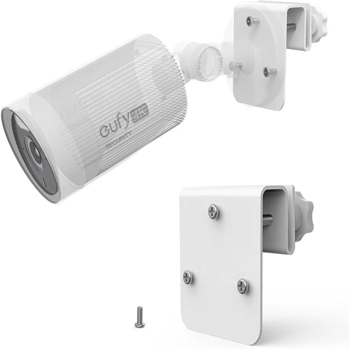 360 Degree Adjustable Security Camera Mount Bracket for Outdoor Gutter Waterproof Camera Holder Stand - White - 1