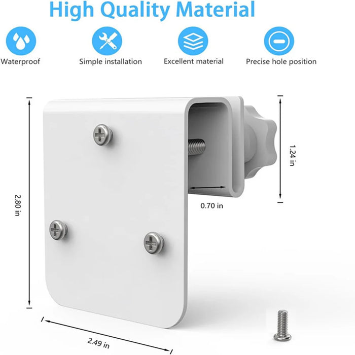 360 Degree Adjustable Security Camera Mount Bracket for Outdoor Gutter Waterproof Camera Holder Stand - White - 4