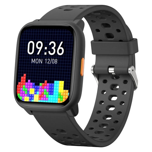 W98L Kids Smart Watch 1.83 Inch IPS Screen Sports Activity Tracker 4 Games Magnetic Charging Smart Bracelet for Children Students - Black - 1