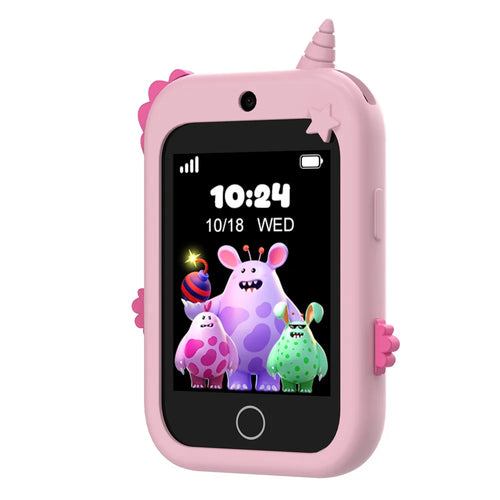 DH19 2.8 Inch Screen 4G Video Call Kids Smart Watch SOS WiFi + LBS Positioning IP65 Waterproof with Lanyard - Pink - 1
