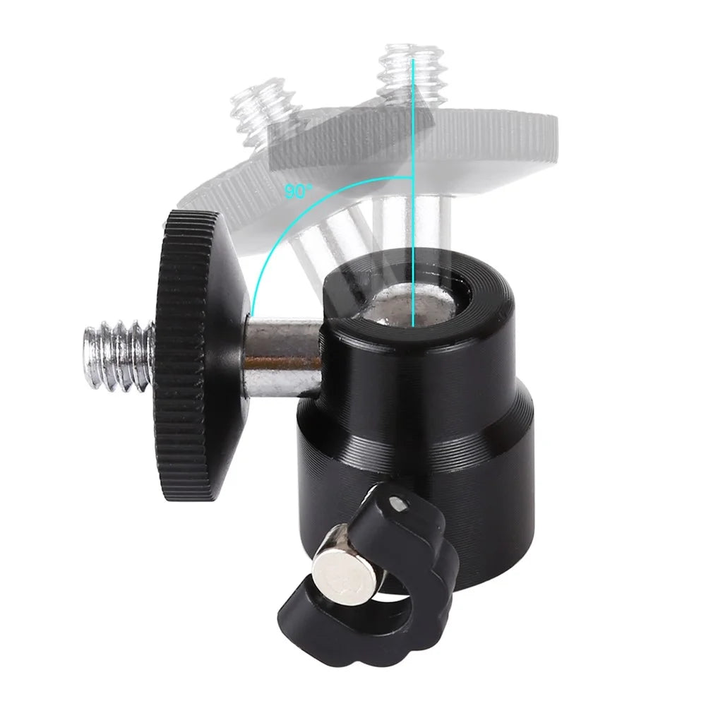 PULUZ PU412 1/4 inch Screw Metal Tripod Ball Head Adapter with Lock - 4
