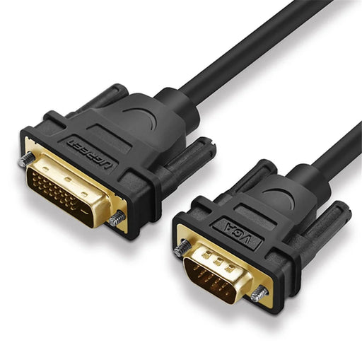 UGREEN 30838 DVI-D 24+1 Male to VGA Male Video Cable Adapter Cord 1.5m for HDTV Projector Computer - 1