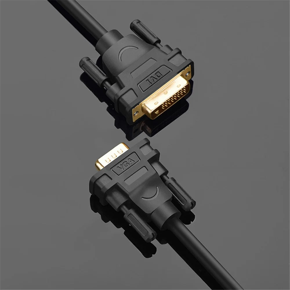 UGREEN 30838 DVI-D 24+1 Male to VGA Male Video Cable Adapter Cord 1.5m for HDTV Projector Computer - 6
