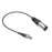 0.3m Mini XLR 3Pin Female to 3Pin Male Audio Adapter Cable Shielded Copper Microphone Connector Wire Cord - Black - 1