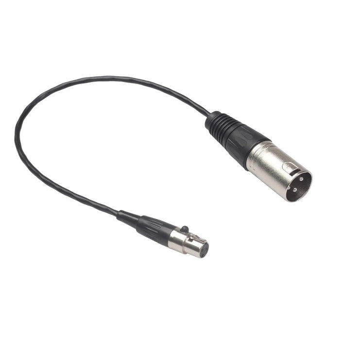 0.3m Mini XLR 3Pin Female to 3Pin Male Audio Adapter Cable Shielded Copper Microphone Connector Wire Cord - Black - 1
