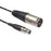 0.3m Mini XLR 3Pin Female to 3Pin Male Audio Adapter Cable Shielded Copper Microphone Connector Wire Cord - Black - 2