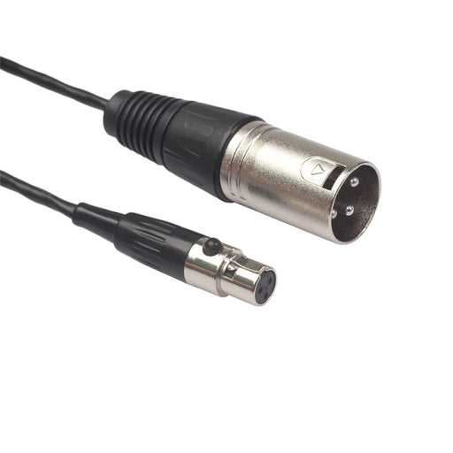 0.3m Mini XLR 3Pin Female to 3Pin Male Audio Adapter Cable Shielded Copper Microphone Connector Wire Cord - Black - 2