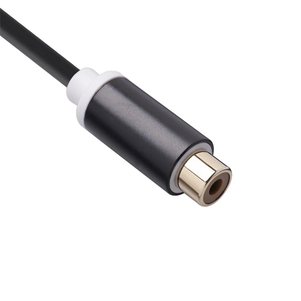 3686MFF-03 RCA Male to Dual RCA Female Audio Power Amplifier Adapter Cable Stereo Y Splitter Cord - 4