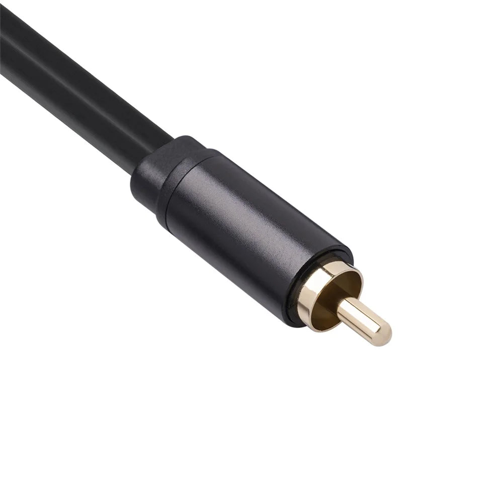 3686MFF-03 RCA Male to Dual RCA Female Audio Power Amplifier Adapter Cable Stereo Y Splitter Cord - 5