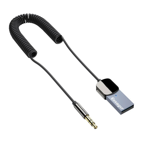 ESSAGER EB01 Bluetooth-compatible Car Audio Cable Transmitter Wireless Receiver Car AUX 3.5mm Jack Adapter Cable - 1