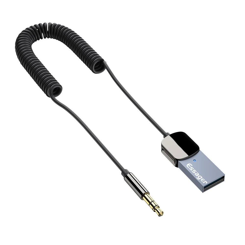 ESSAGER EB01 Bluetooth-compatible Car Audio Cable Transmitter Wireless Receiver Car AUX 3.5mm Jack Adapter Cable - 1