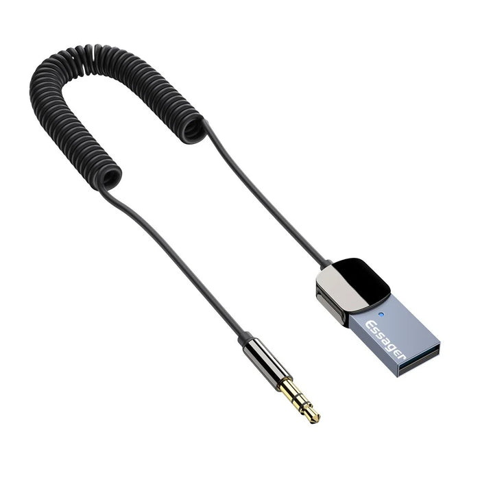 ESSAGER EB01 Bluetooth-compatible Car Audio Cable Transmitter Wireless Receiver Car AUX 3.5mm Jack Adapter Cable - 1