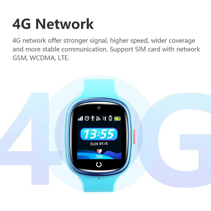 LT06 1.4 inch IPS Touch Screen GPS 4G Smart Watch IP67 Waterproof Watch with HD Camera Alarm Clock for Kids - Blue - 4