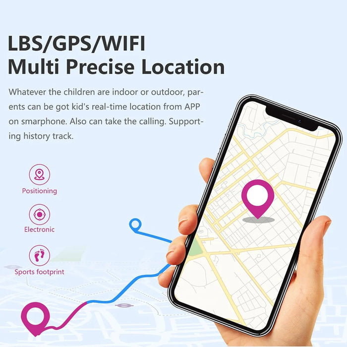 LT06 1.4 inch IPS Touch Screen GPS 4G Smart Watch IP67 Waterproof Watch with HD Camera Alarm Clock for Kids - Blue - 5