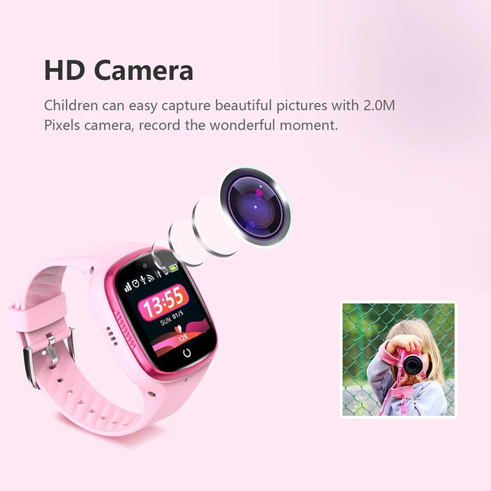 LT06 1.4 inch IPS Touch Screen GPS 4G Smart Watch IP67 Waterproof Watch with HD Camera Alarm Clock for Kids - Blue - 6