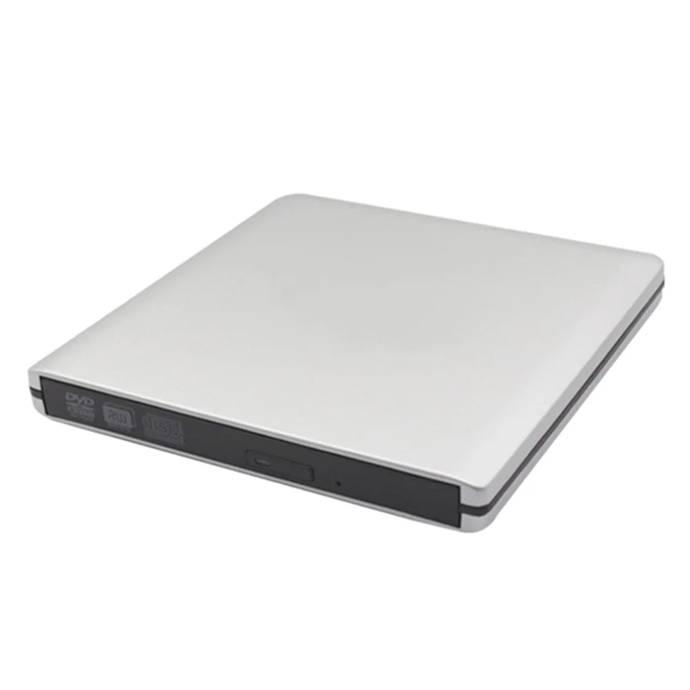 External DVD CD Drive Portable Aluminum Alloy Rewriter Burner High Speed Data Transfer for Laptop PC - 1