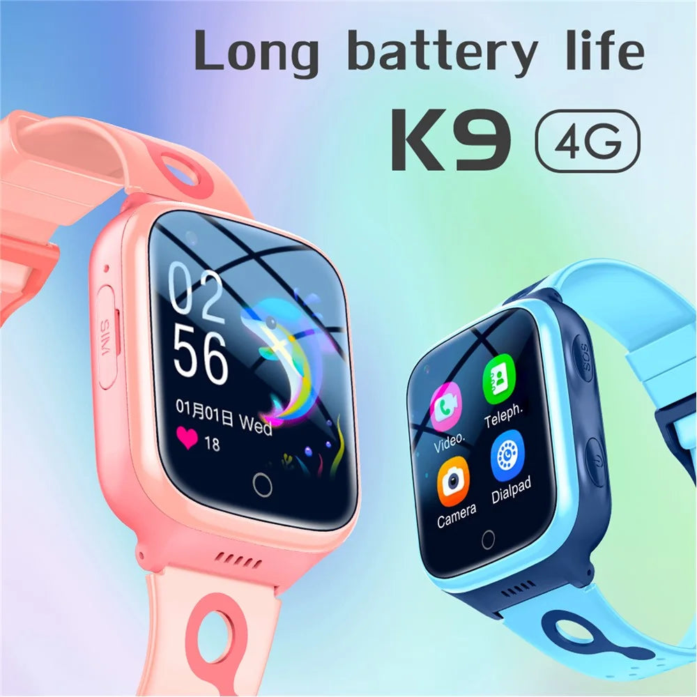 K9 4G 1.4 inch Touch Screen Kids WiFi Smart Watch Video Calling GPS Positioning Rechargeable Student Camera Watch - Blue - 2