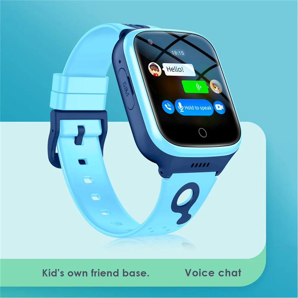 K9 4G 1.4 inch Touch Screen Kids WiFi Smart Watch Video Calling GPS Positioning Rechargeable Student Camera Watch - Blue - 5