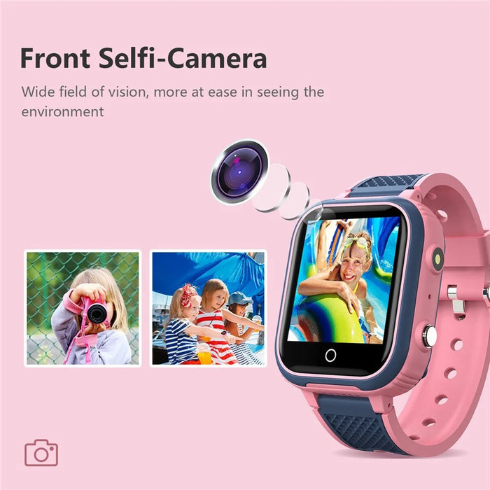 LT21 1.4-inch IPS Touch Screen Kids Camera Smart Watch Step Counter Waterproof 4G Sports Watch - Pink - 6
