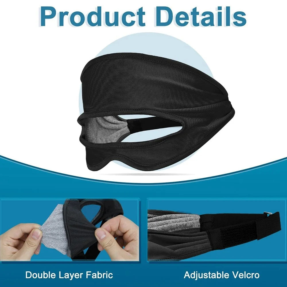 VR Eye Mask Adjustable Breathable VR Sweat Band VR Face Cover Padding for Men and Women - All Black - 3