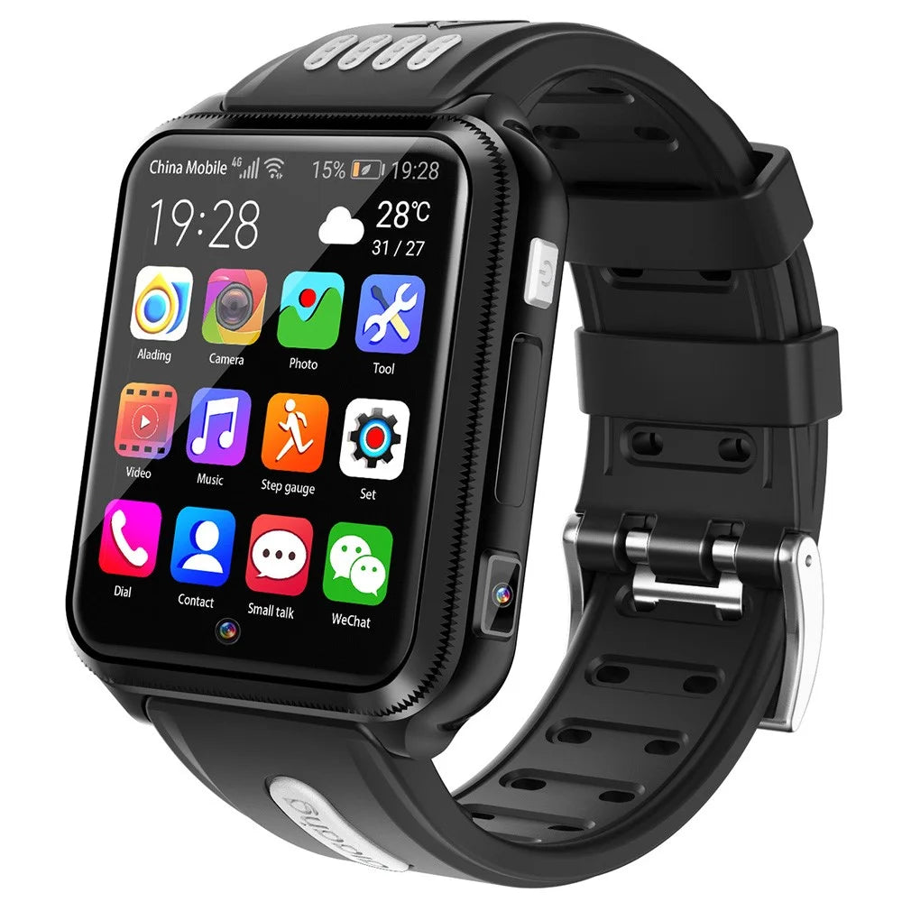 H1PRO 1.83" Large Screen Smart Phone Watch 4G Dual Camera Kids Watch 2+16G - Black  /  Grey - 1