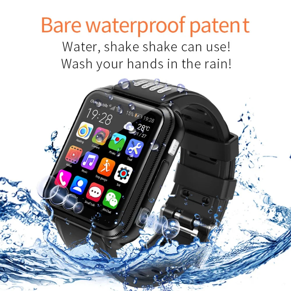 H1PRO 1.83" Large Screen Smart Phone Watch 4G Dual Camera Kids Watch 2+16G - Black  /  Grey - 5