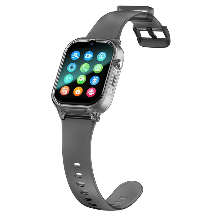 K26 1.83 inch Display Detachable Smart Watch 4G Call GPS Positioning Kids Watch with Lanyard+Silicone Case - Black - 4