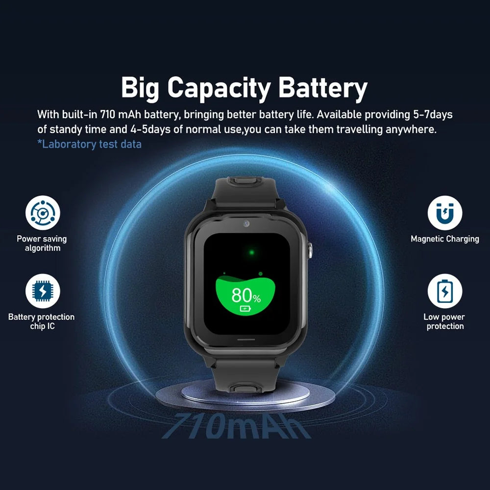 D38 4G Kids Smart Watch Children GPS Tracker Voice Call SOS Function Alarm Clock Android 4.4 Phone Watch - Black - 6