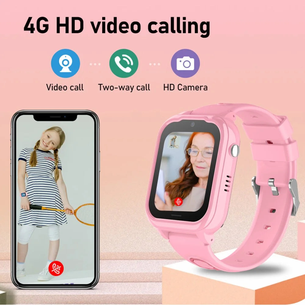 D38 4G Kids Smart Watch Children GPS Tracker Voice Call SOS Function Alarm Clock Android 4.4 Phone Watch - Black - 7