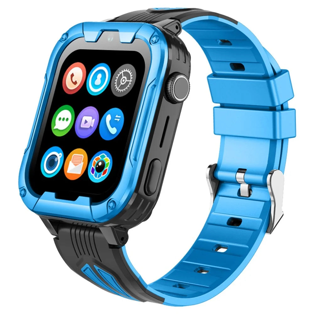 D39B Android 8.1 1+8G Children GPS Tracker Watch Kids Smart Watch Phone Support SOS, Video Call - Blue - 1