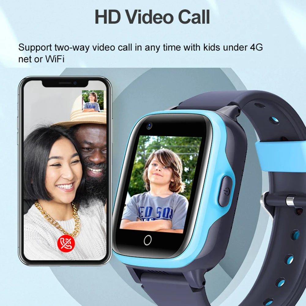 D31-C Low Consumption 4G Kids Smart Watch HD Video Calling SOS Voice Chat Students Watch Phone - Black - 6