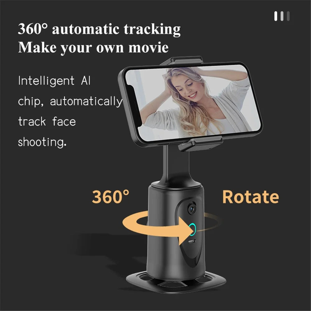 Q9 360 Degrees Rotation Smart AI Follow Gimbal Face Tracking Phone Camera Holder Photography Stand - 5