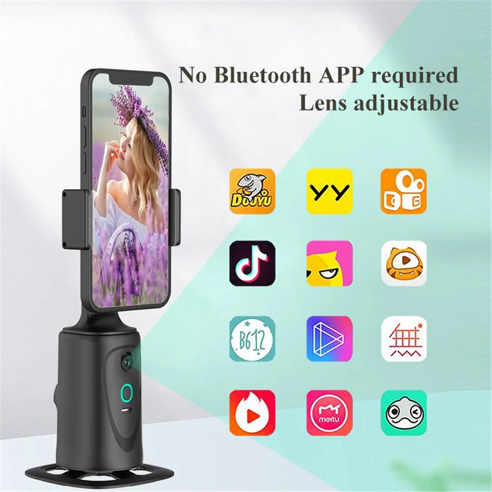 Q9 360 Degrees Rotation Smart AI Follow Gimbal Face Tracking Phone Camera Holder Photography Stand - 7
