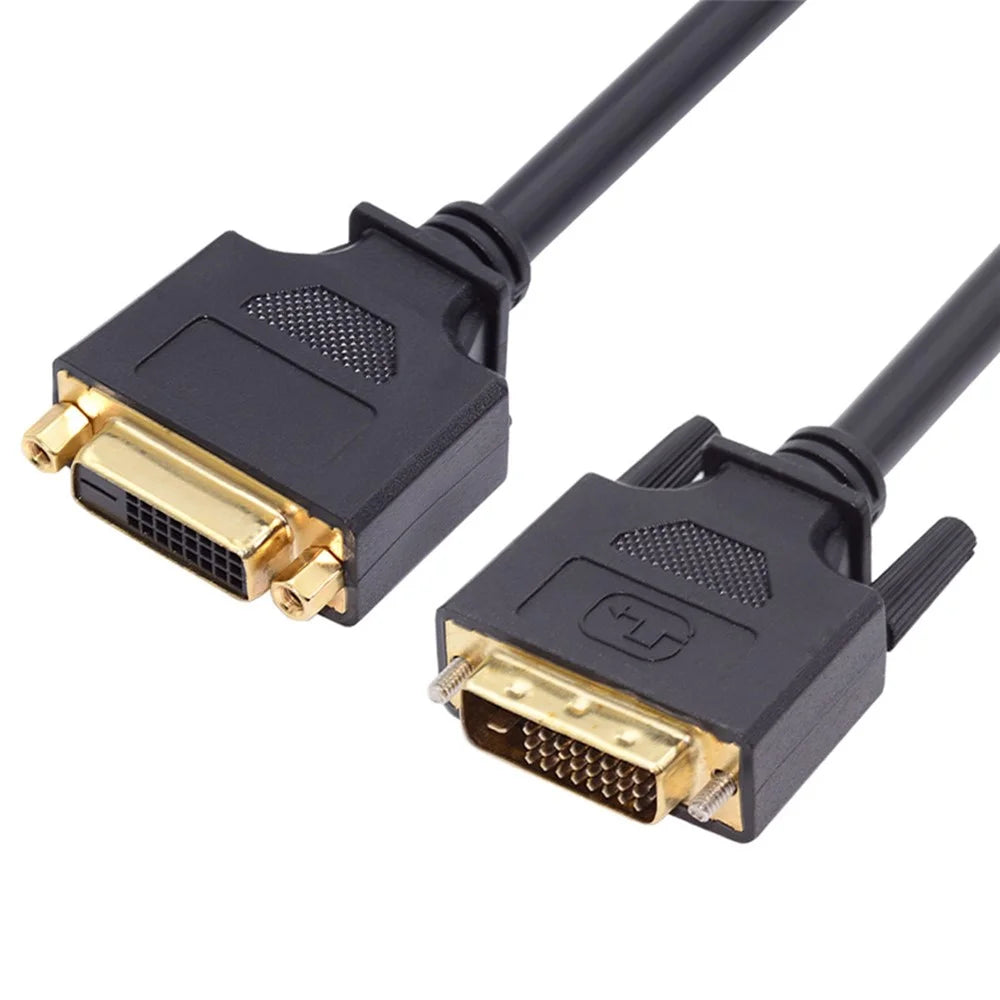 DB-005 50cm DVI 24+1 Male to Female Extension Cable DVI-D Dual Link Digital Video for Monitor - 1