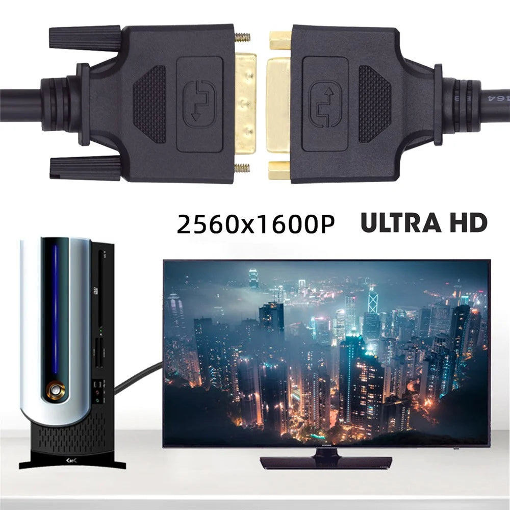 DB-005 50cm DVI 24+1 Male to Female Extension Cable DVI-D Dual Link Digital Video for Monitor - 4
