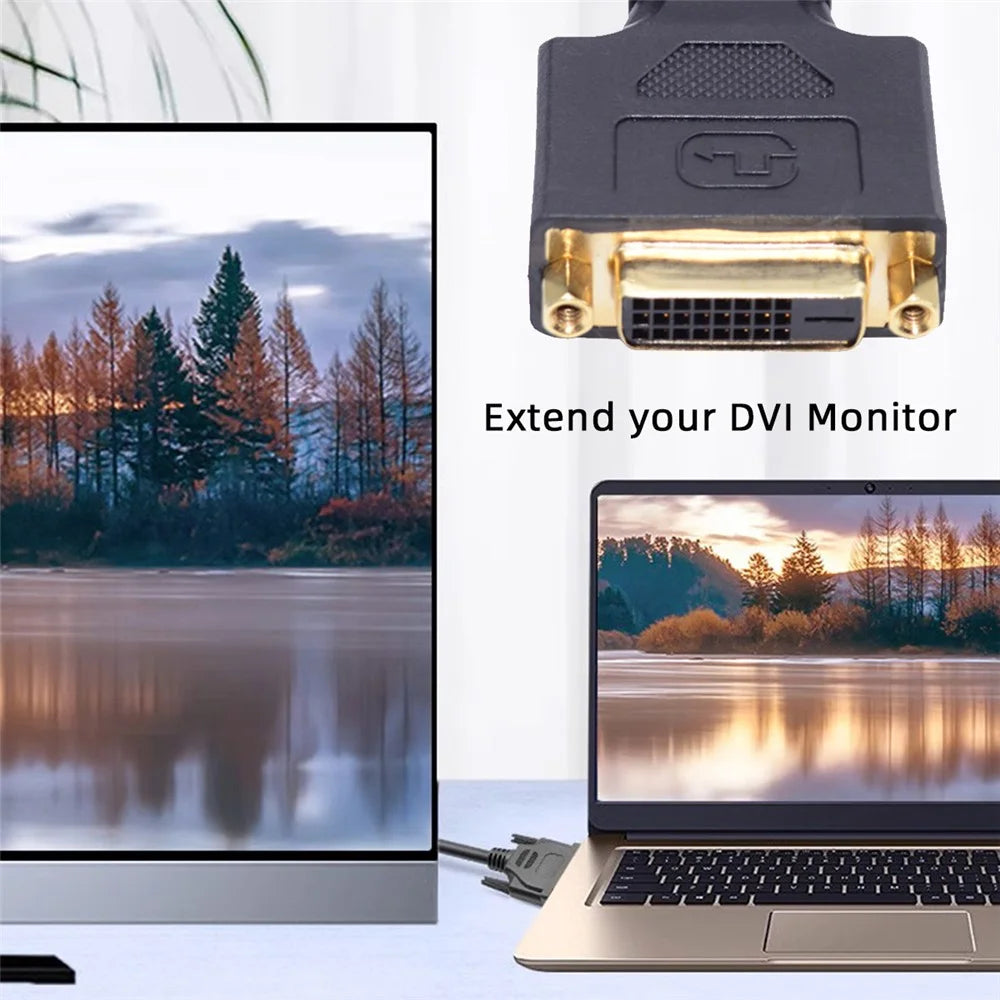 DB-005 50cm DVI 24+1 Male to Female Extension Cable DVI-D Dual Link Digital Video for Monitor - 5