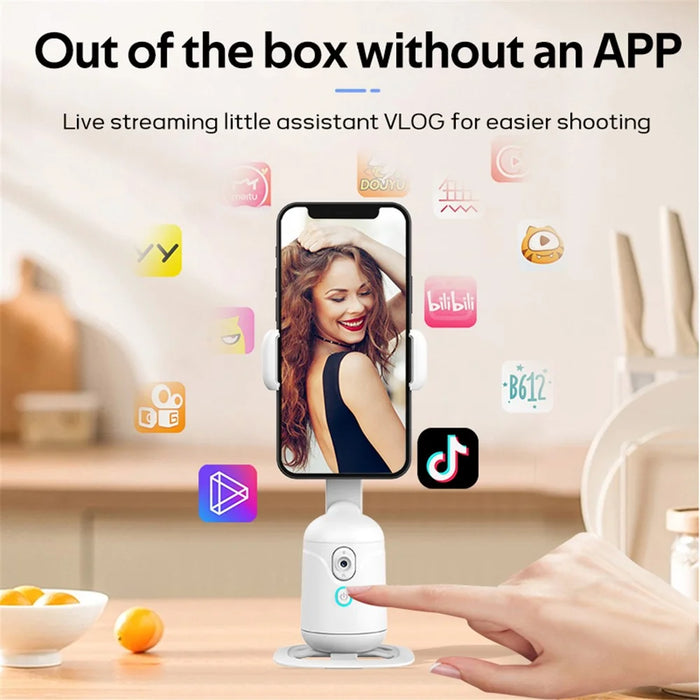 Q7 Intelligent Folding Gimbal Stabilizer 360-Degree Face Tracking Handheld Stabilizer 3-Axis Phone Gimbal Holder for Live Streaming - 6