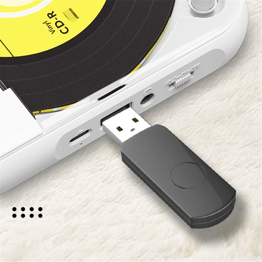 KC-918 CD Player with LCD Screen Portable Bluetooth-compatible Speaker Audio Repeater for Home Car - White - 6
