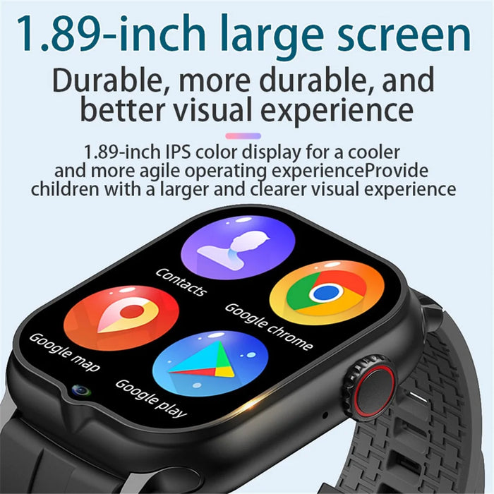 T9 1.89-Inch Display Smart Watch SOS 4G SIM Card 2GB+32GB Children Watch - Black - 2