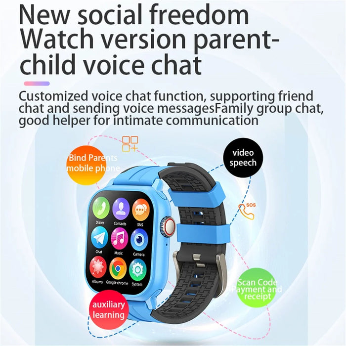 T9 1.89-Inch Display Smart Watch SOS 4G SIM Card 2GB+32GB Children Watch - Black - 5