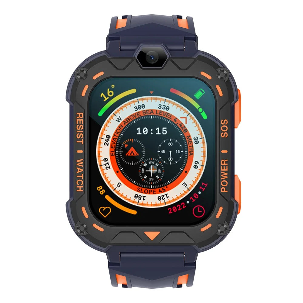 K39 4G 1.83-inch Screen Kids Smart Watch Video Calling SOS GPS Positioning Student Camera Watch - Orange - 3
