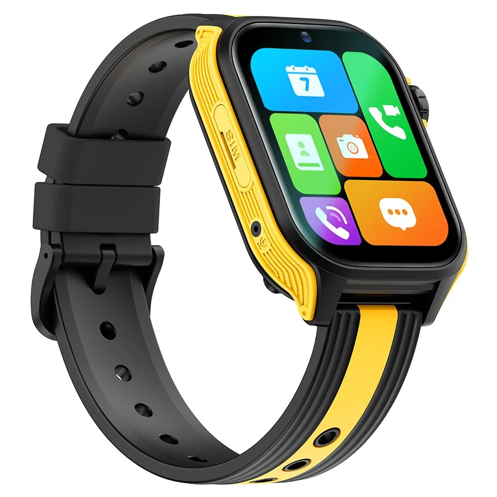 K36 4G 1.83-inch Screen Kids Smart Watch HD Camera Video MP3 Player Habit Tracking Pedometer - Black Yellow - 2